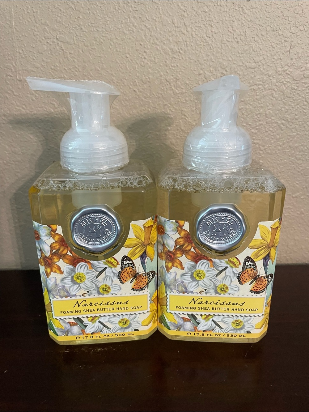NEW Michel Design Works Narcissus Foaming Shea Butter Hand Soap Set